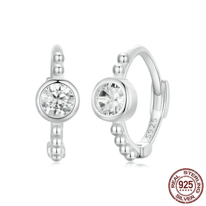 Simple Beads Huggie Hoop Earrings