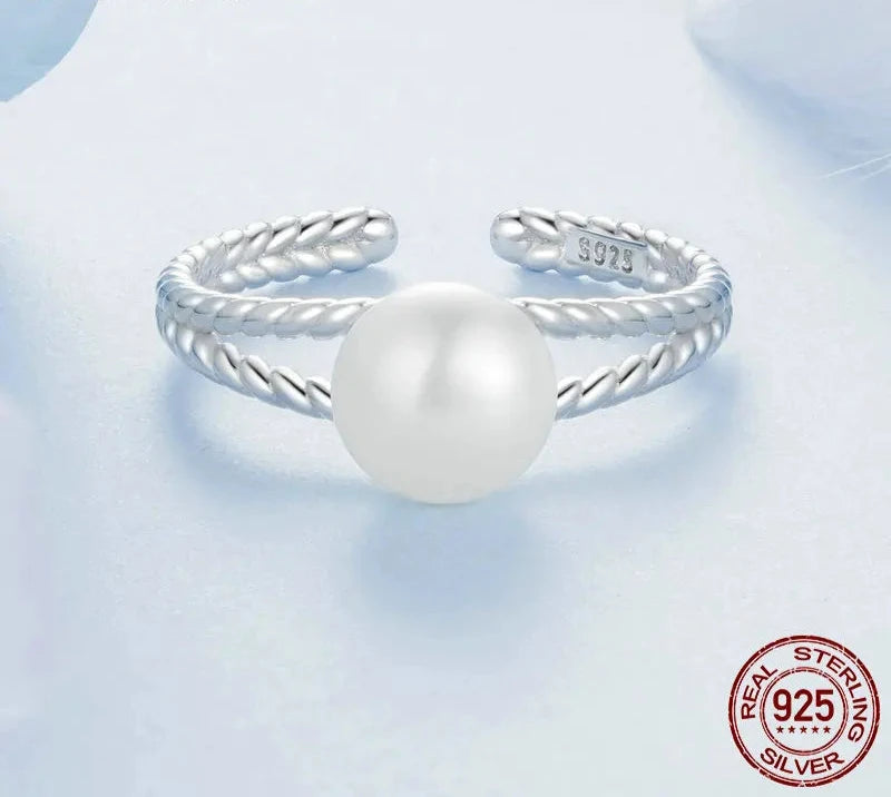 925 Sterling Silver Pearl Ring