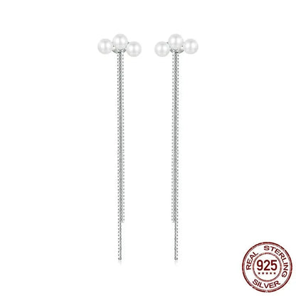 925 Sterling Silver Pearl Stud Earrings