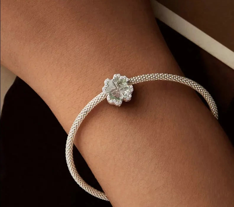 925 Sterling Silver Four-leaf Clover Charm
