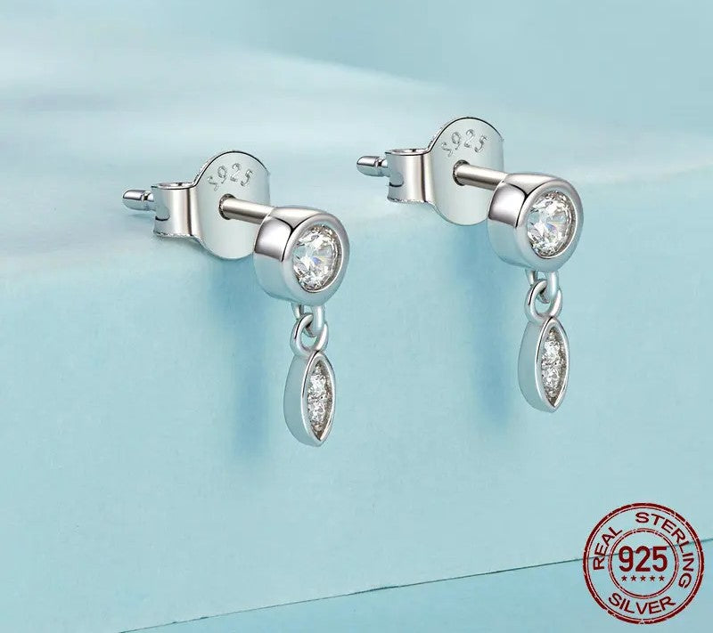 925 Sterling Silver Minimalist Tassel Stud Earrings - Shine Bright Store