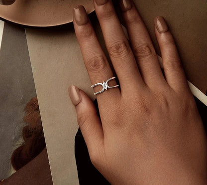 925 Sterling Silver Double-layer Ring