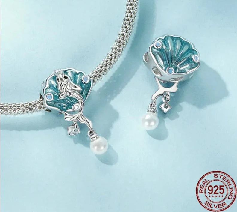 925 Sterling Silver Mermaid Charm
