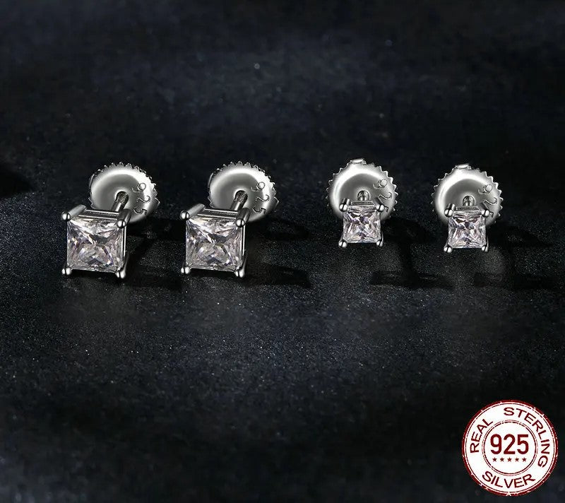 925 Sterling Silver Moissanite Stud Earrings - Shine Bright Store