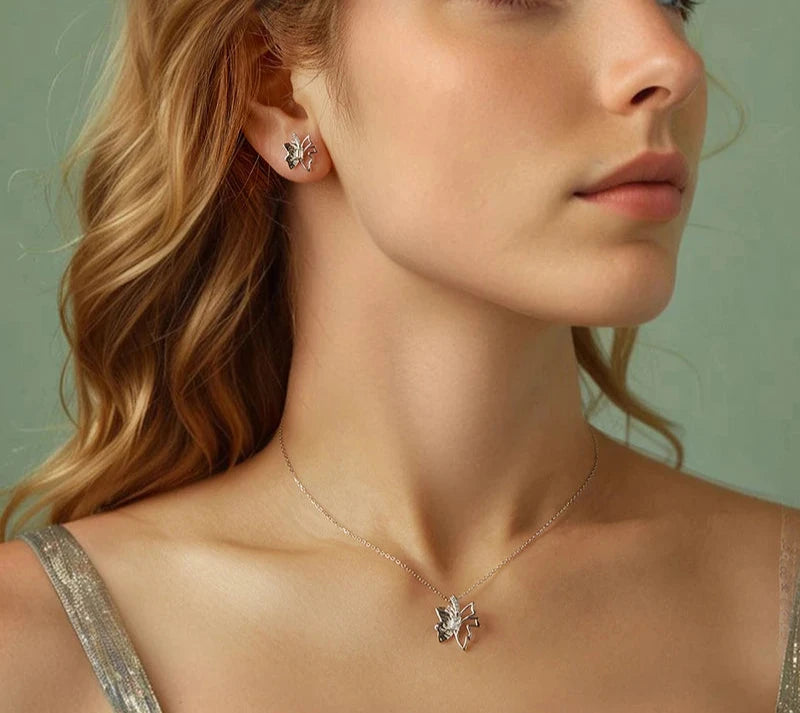 925 Sterling Silver Butterfly Pendant Necklace