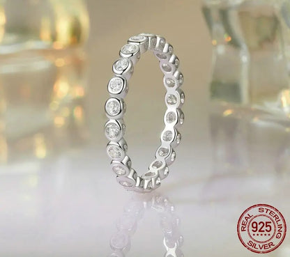 925 Sterling Silver Moissanite Bubble Ring - Shine Bright Store