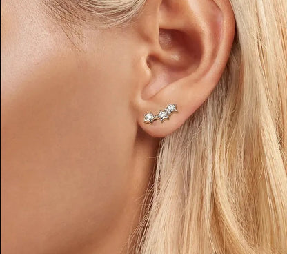 925 Sterling Silver Tiny Star Earrings Studs