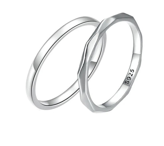 925 Sterling Silver Minimalism Simple Ring - TEA LU SHOP