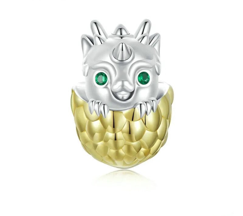 925 Sterling Silver Cute Dragon Egg Charm - Shine Bright Store