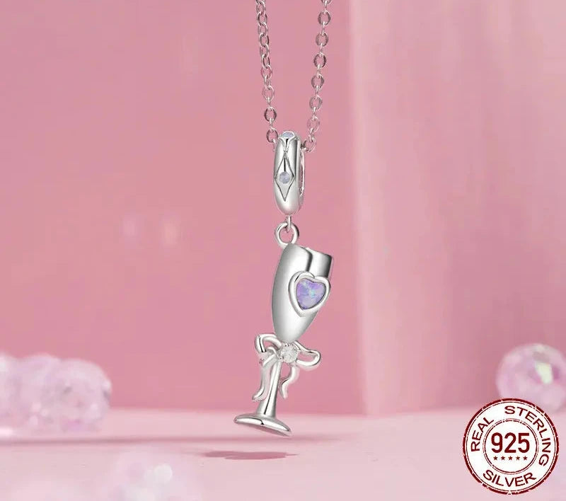 925 Sterling Silver Vintage Goblet Pendant