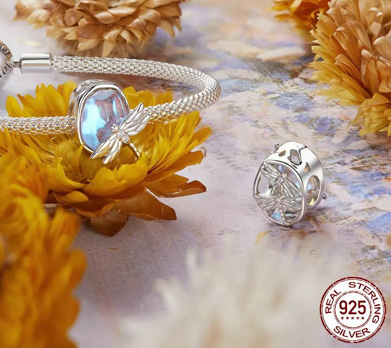 925 Sterling Silver Dragonfly / Butterfly / Flower / Bird Charms - Shine Bright Store