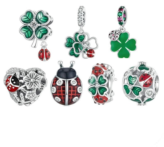 925 Sterling Silver Four-leaf Clover Charms - Shine Bright Store