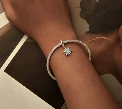 925 Sterling Silver Colorful Sunshine Charm - TEA LU SHOP