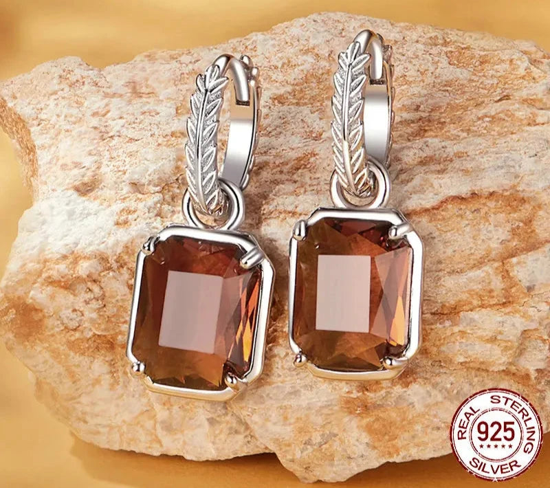 925 Sterling Silver Autumn Statement Hoop Earrings