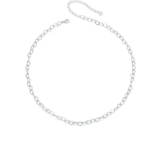 925 Sterling Silver Heart Necklace - TEA LU SHOP