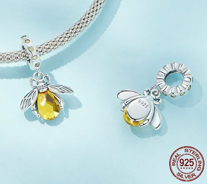 925 Sterling Silver Bee Charms