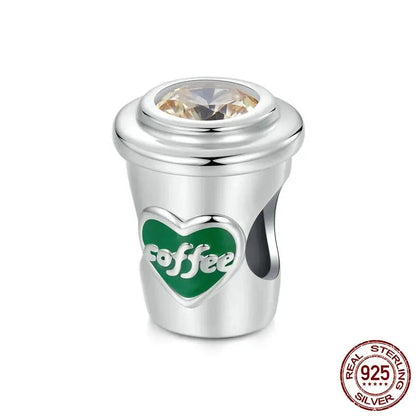 925 Sterling Silver Coffee Cup Charm