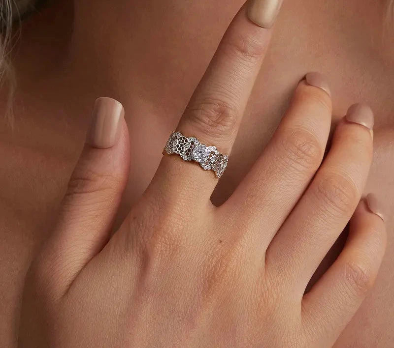 925 Sterling Silver Wide Eternity Ring