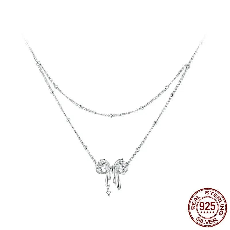 Dazzling Bow Necklace for Women