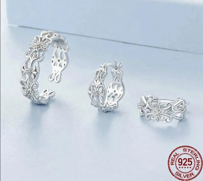 Retro Palace Pattern Open Finger Wide Ring
