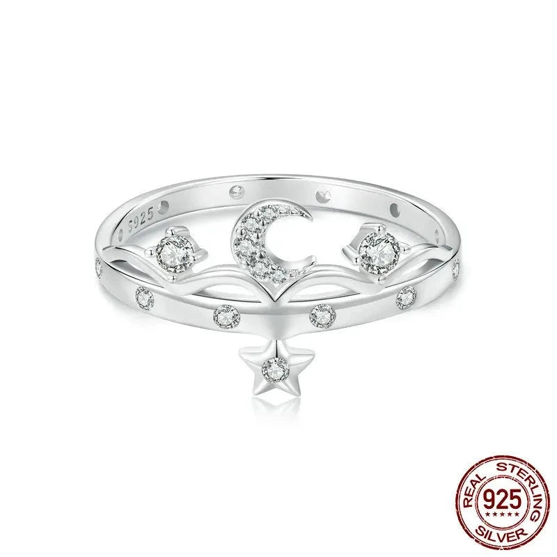 Fashion Moon and Star Ring