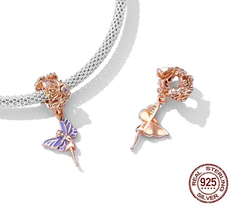 925 Sterling Silver Rose Gold Pendant - TEA LU SHOP