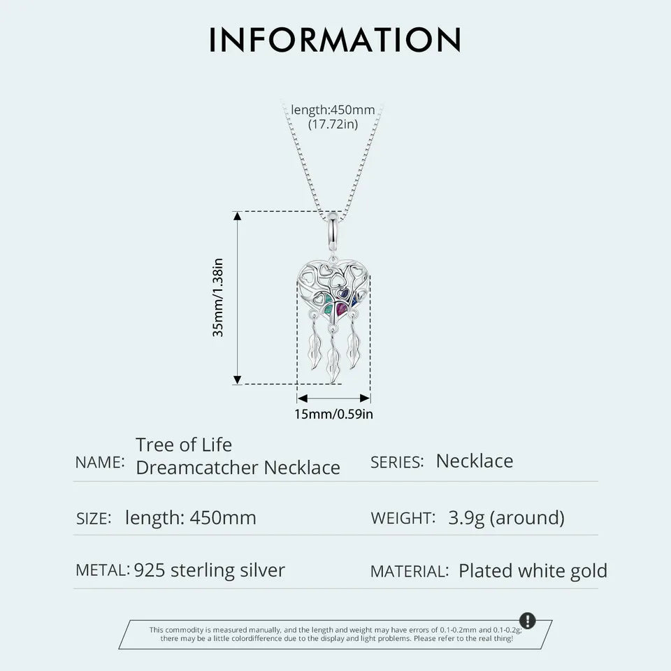 925 Sterling Silver Vintage Tree of Life Necklace - TEA LU SHOP