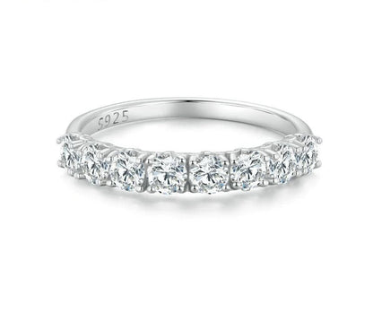 925 Sterling Silver Moissanite Ring - TEA LU SHOP
