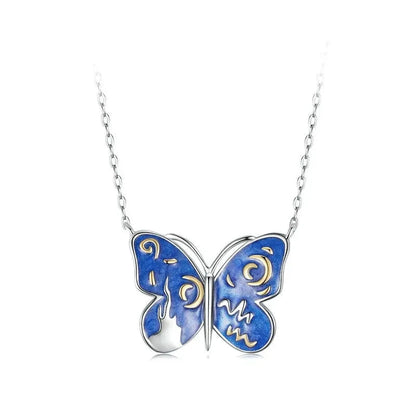 925 Sterling Silver Butterfly Pendant Necklace