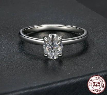 Solitaire Moissanite Engagement Ring
