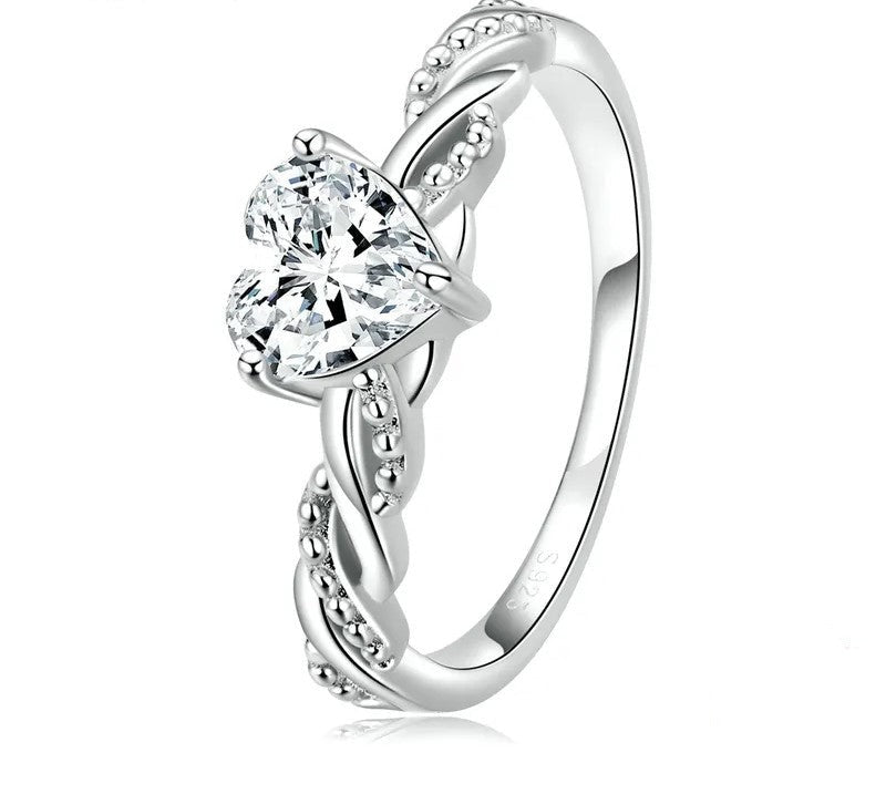925 Sterling Silver Romantic Love Ring - TEA LU SHOP