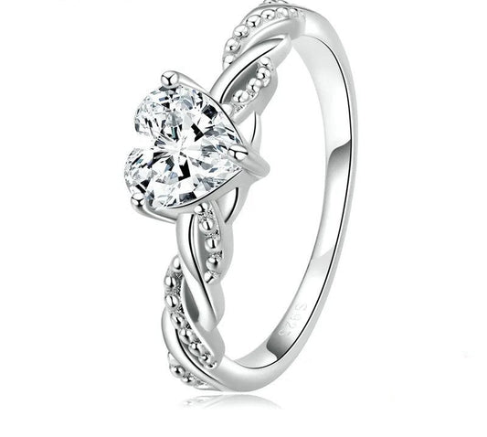 925 Sterling Silver Romantic Love Ring - TEA LU SHOP