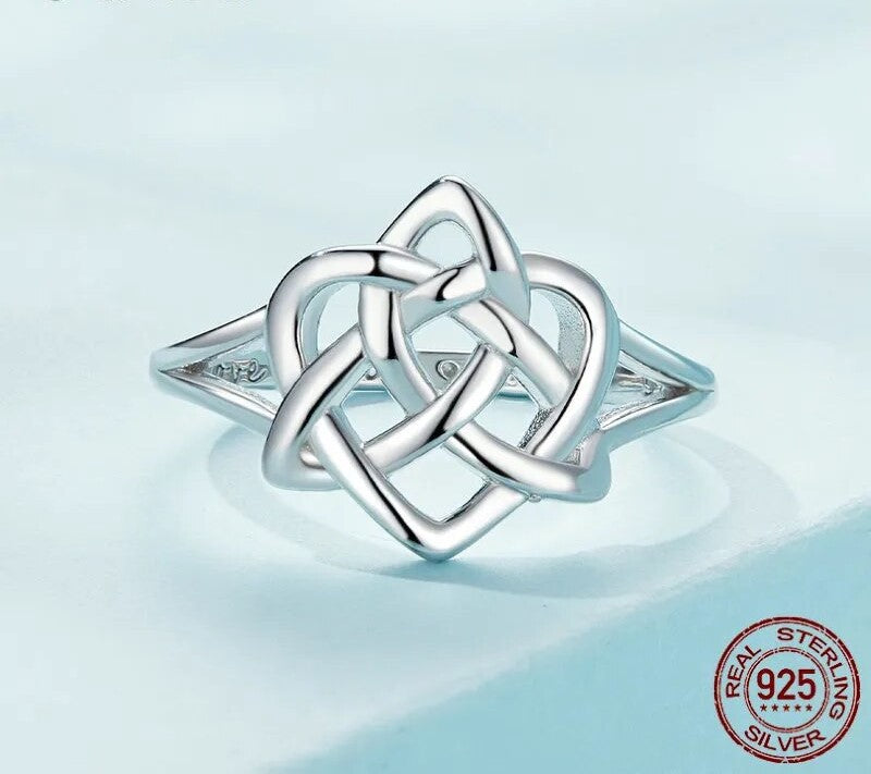 925 Sterling Silver Celtic Knot Ring - TEA LU SHOP