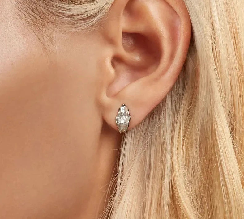925 Sterling Silver Huggie Earrings