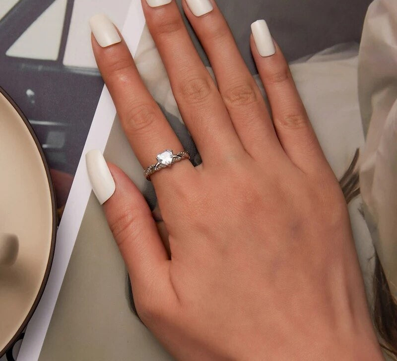 925 Sterling Silver Romantic Love Ring - TEA LU SHOP