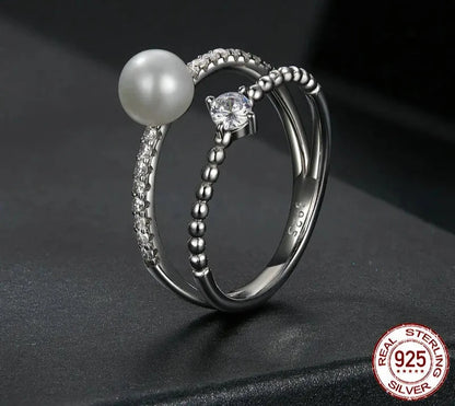 Moissanite Double Layer Ring