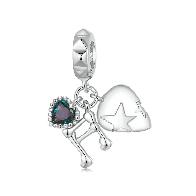925 Sterling Silver Rock Music Pendant