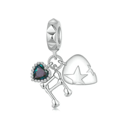 925 Sterling Silver Rock Music Pendant