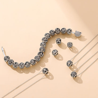925 Sterling Silver Letter Charms - TEA LU SHOP