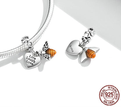 925 Sterling Silver Bee Charms