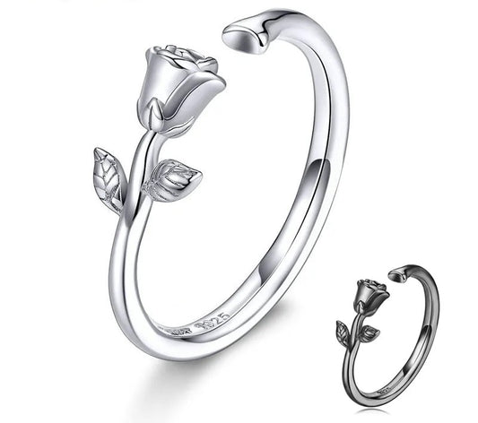 3D Rose Design Ring 