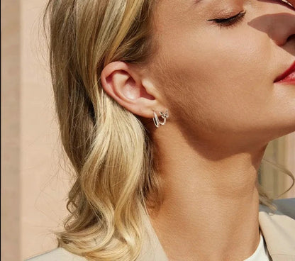 Dainty Butterfly Hoop Earrings