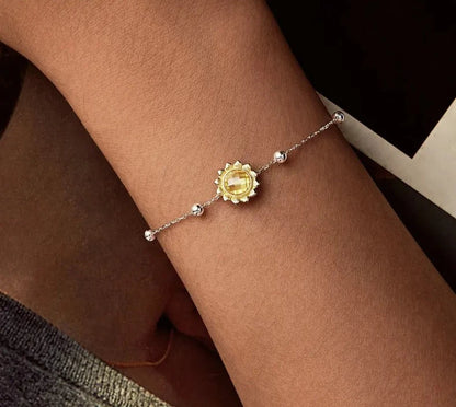 925 Sterling Silver Sunflower Bracelets