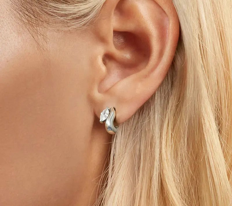 925 Sterling Silver Minimalist Geometric Stud Earrings - TEA LU SHOP