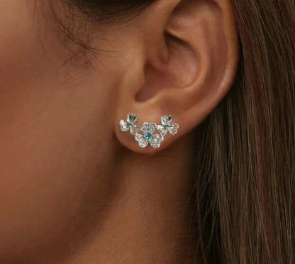 Dainty Clover Stud Earrings