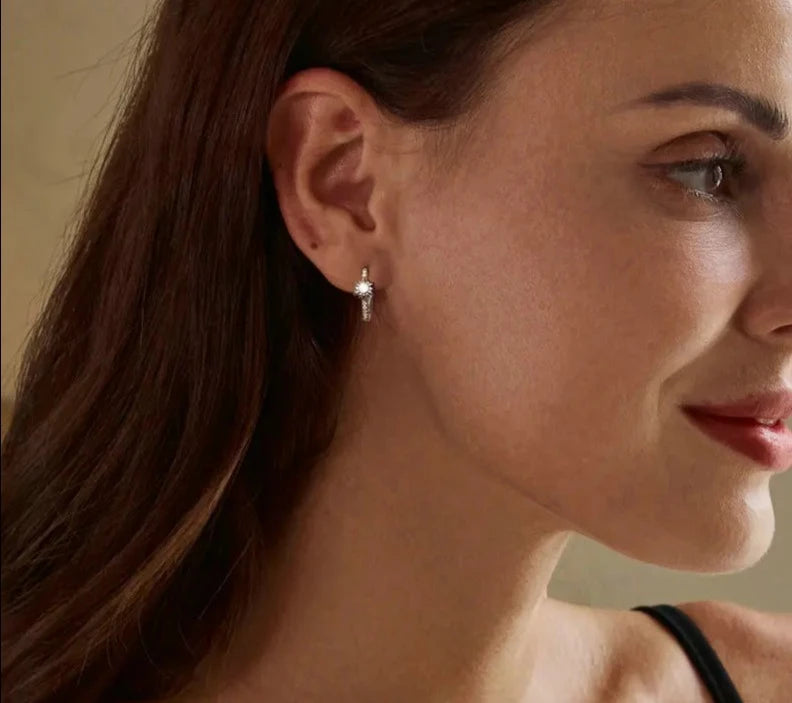 Exquisite Sun Huggie Hoop Earrings