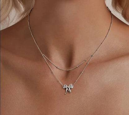 Dazzling Bow Necklace for Women