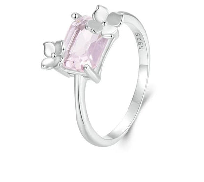 925 Sterling Silver Delicate Flower Statement Ring - Shine Bright Store
