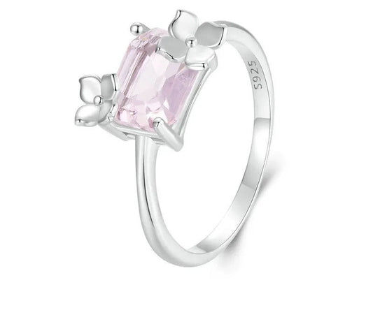 925 Sterling Silver Delicate Flower Statement Ring - Shine Bright Store