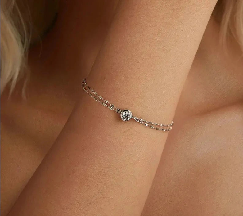 925 Sterling Silver Double-layer Bracelet